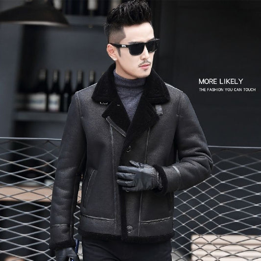 Fashion Personality Fur Integrated Men's Short Coat